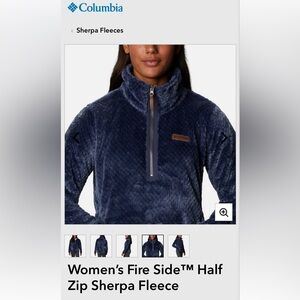 NWOT COLUMBIA Medium Fire Side 1/4 Zip Sherpa Fleece
